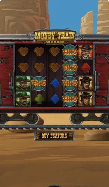 Money Train spilleautomat med actionfylt cowboytema