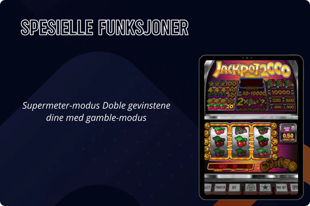 Supermeter-modus
Doble gevinstene dine med gamble-modus